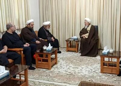 دیدار حججالاسلاموالمسلمین محمدی گلپایگانی و سید حسن خمینی با آیتالله جوادی آملی