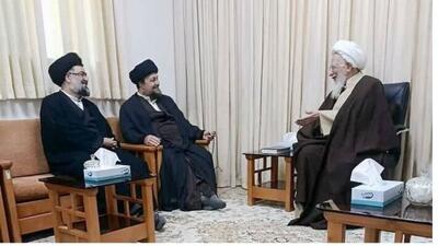 دیدار سیدحسن خمینی با آیتالله جوادی آملی