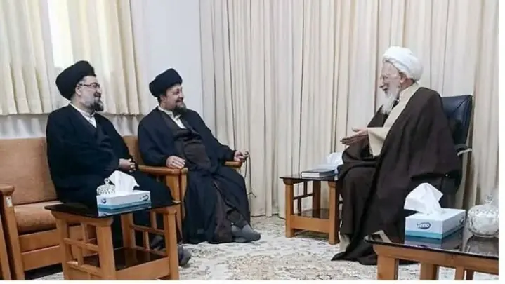دیدار سیدحسن خمینی با آیتالله جوادی آملی