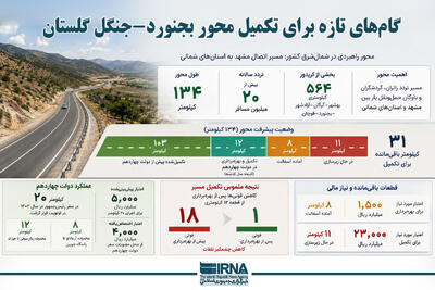 اینفوگرافیک | گام تازه دولت برای تکمیل محور بجنورد - جنگل گلستان