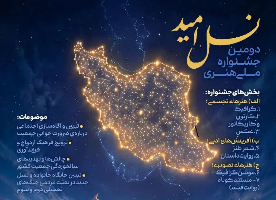 فراخوان دومین جشنواره ملی هنری «نسل امید» در فارس منتشر شد