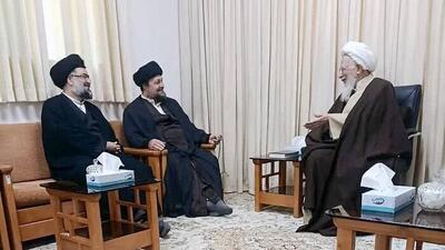 دیدار سیدحسن خمینی با آیتالله جوادی آملی