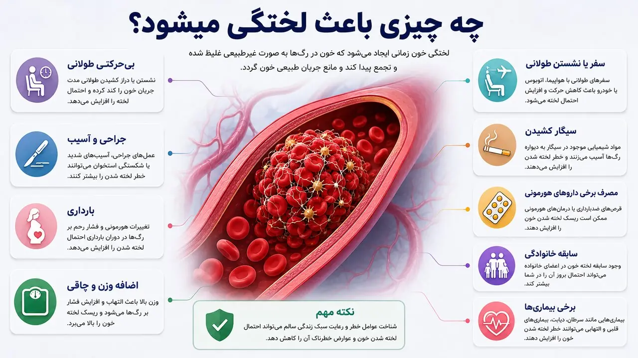 چه چیزی باعث لخته شدن خون میشود؟