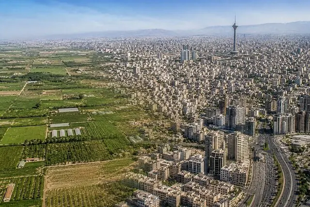 گسترش تهران به بهای کاهش زمینهای کشاورزی و فضاهای سبز