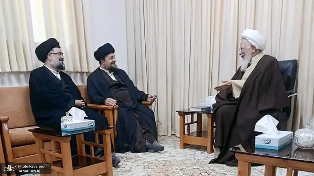  دیدار آیت‌الله سید حسن خمینی با آیت‌الله العظمی جوادی آملی