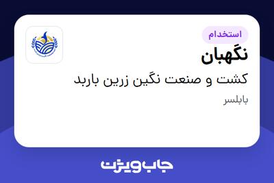 استخدام نگهبان - آقا در کشت و صنعت نگین زرین باربد