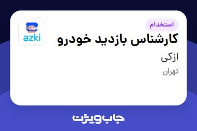  استخدام کارشناس بازدید خودرو - آقا در ازکی