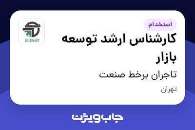 استخدام کارشناس ارشد توسعه بازار - خانم در تاجران برخط صنعت