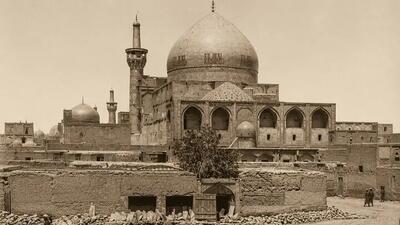  سفر در زمان؛ تصویر بسیار قدیمی از حرم امام رضا (ع) از روی پشت‌بام یک حمام عمومی
