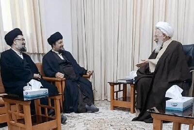 حجت الاسلام سیدحسن خمینی با آیتالله جوادی آملی دیدار کرد