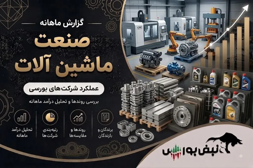 گزارش ماهانه صنعت ماشین آلات تیر ۱۴۰۵ | الکتروماد لیدر مطلق؛ اُفت تکمبا، رکوردشکنی تاتمس