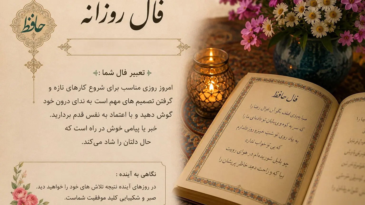 تفسیر فال حافظ فردا 27 مرداد ماه