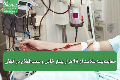 حمایت بیمه سلامت از ۹۸ هزار بیمار خاص و صعبالعلاج در گیلان