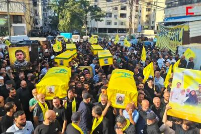  عکس: تشییع پیکر فرمانده یگان رضوان حزب‌الله