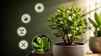 راهنمای کامل نگهداری گیاه یشم از آبیاری تا نور و خاک مناسب