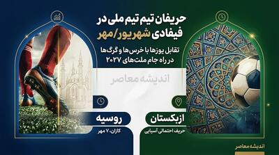 حریف تیم ملی در فیفادی شهریور