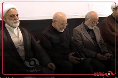  حضور حجت‌الاسلام‌والمسلمین محسنی اژه‌ای در مراسم چهلمین روز تشییع و تدفین آقای شهید ایران