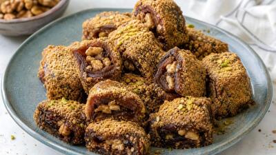 شیرینی خرمایی ساده بدون فر؛ خوشمزه، فوری و مناسب پذیرایی