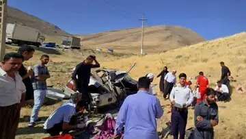 انحراف از جاده خودروی سواری مرگبار شد