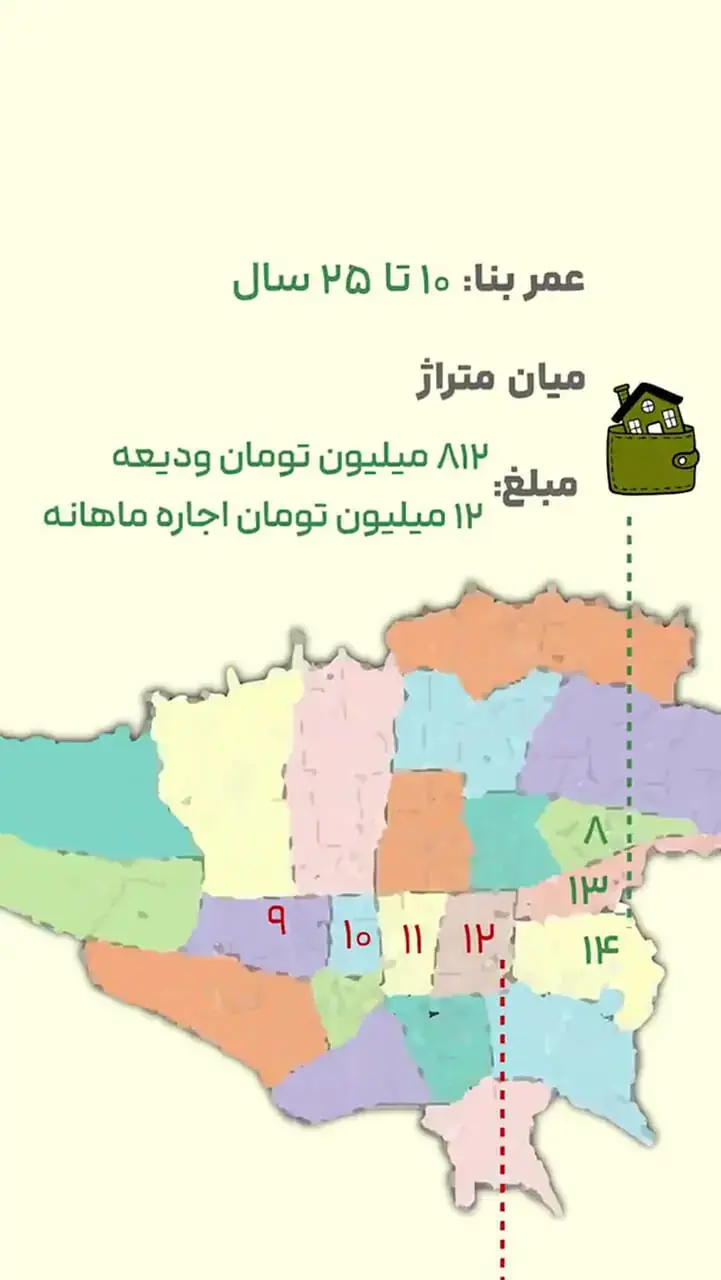 اجاره آپارتمانهای در شرق و مرکز تهران چقدر است؟