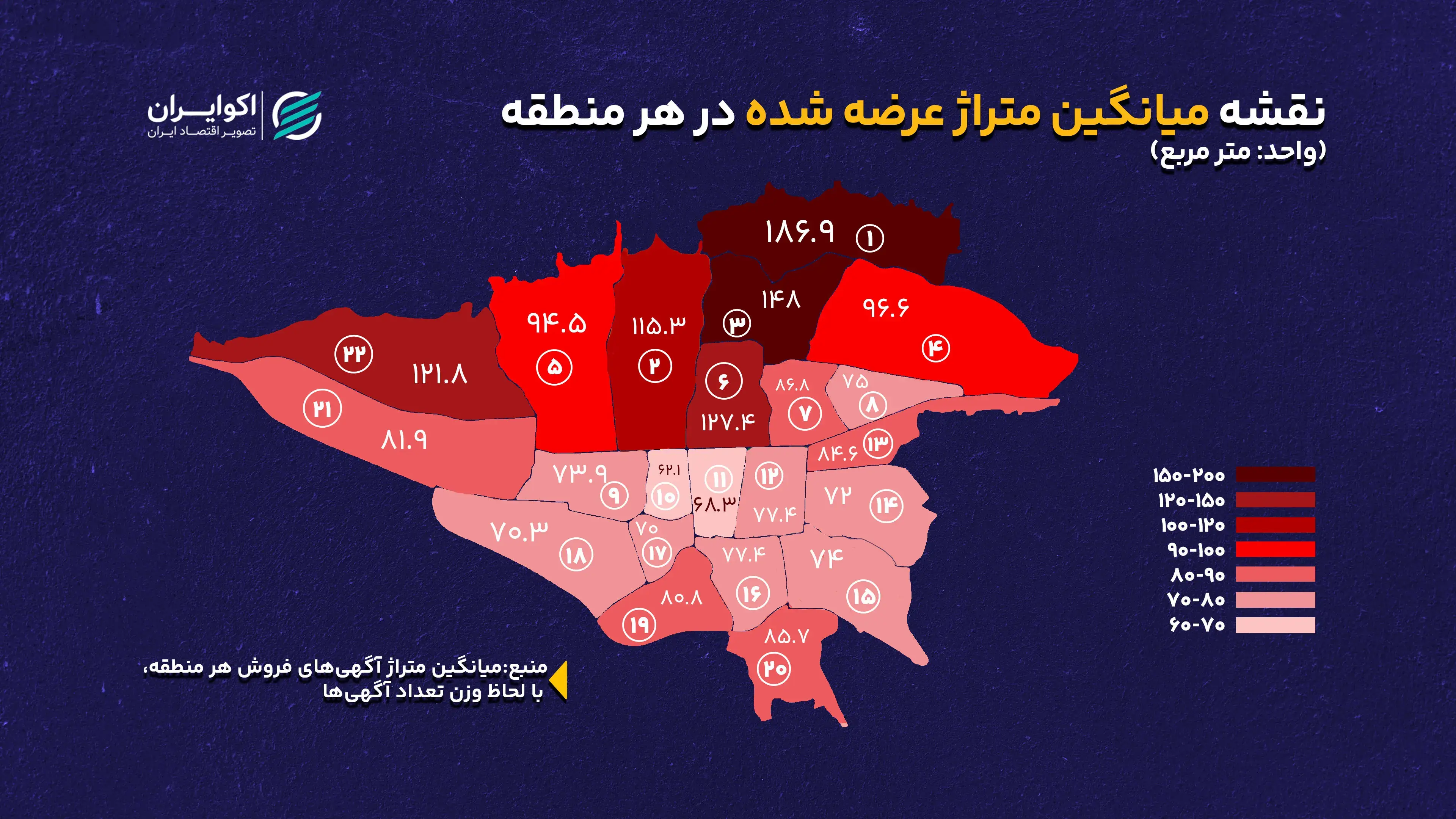  خانه‌های کدام مناطق تهران بزرگ‌ترند؟ | از خانه‌های ۶۲ متری تا ۱۸۷ متری شمال شهر