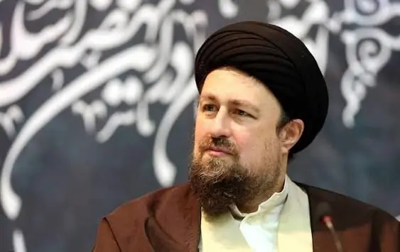 سیدحسن خمینی در مراسم چهلم رهبر شهید+ عکس