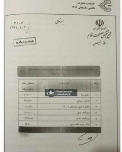 عکس/فیش حقوق هاشمی رفسنجانی منتشر شد
