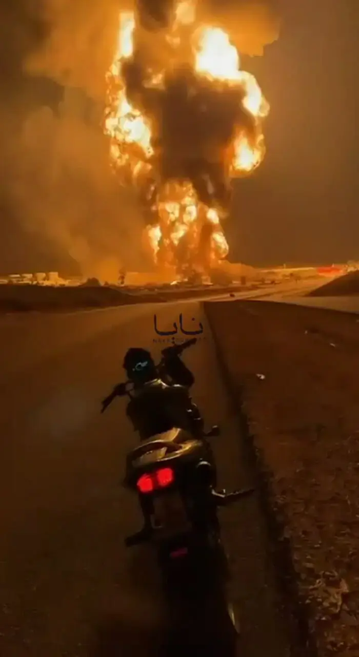 آتش سوزی در یک انبار سوخت در عراق