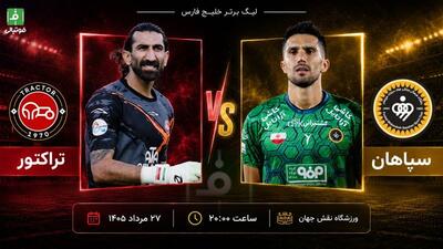 گزارش زنده؛ اعلام ترکیب سپاهان و تراکتور