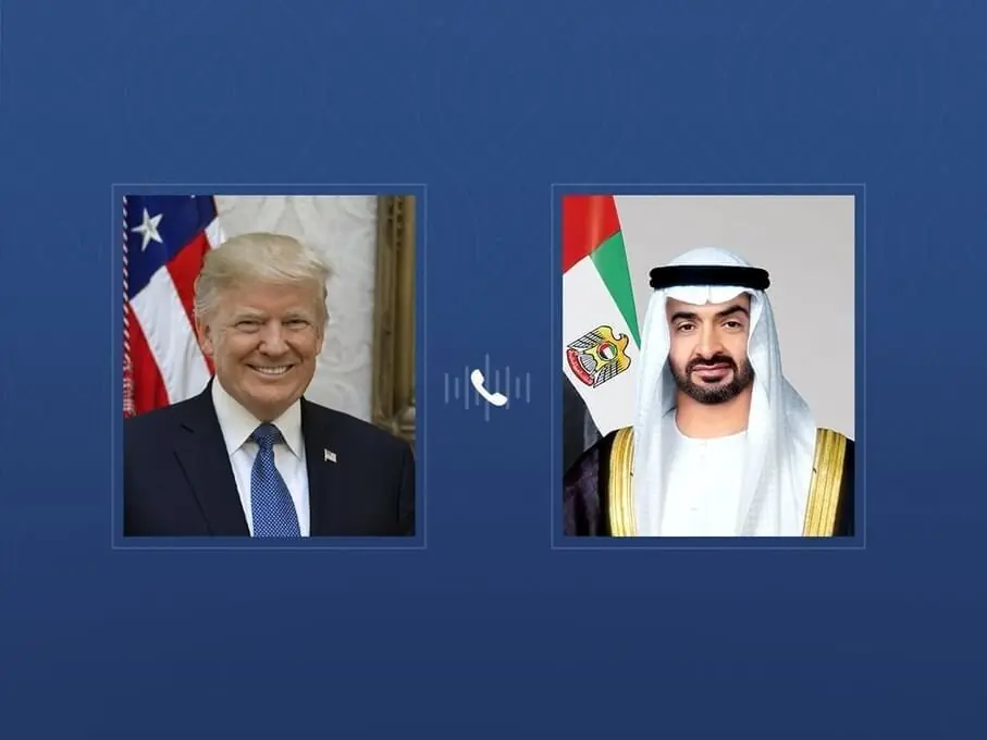 گفتوگوی تلفنی رئیس امارات و رئیس جمهور آمریکا درباره تحولات خاورمیانه