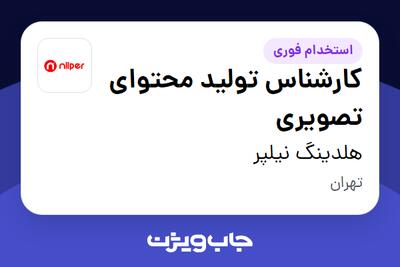 استخدام کارشناس تولید محتوای تصویری در هلدینگ نیلپر