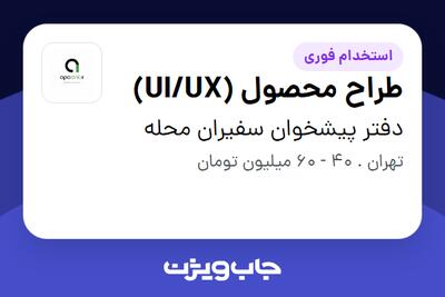 استخدام طراح محصول (UI/UX) در دفتر پیشخوان سفیران محله