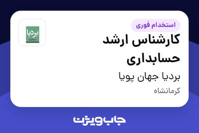  استخدام کارشناس ارشد حسابداری - خانم در بردیا جهان پویا
