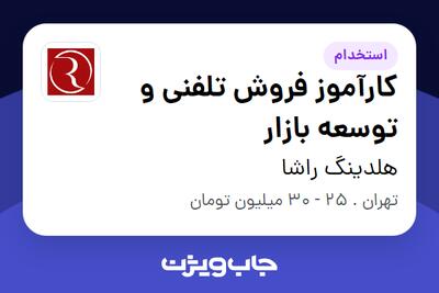 استخدام کارآموز فروش تلفنی و توسعه بازار در هلدینگ راشا