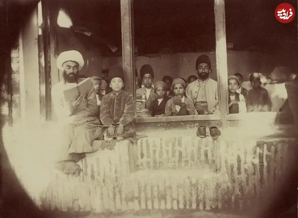 عکس/ یک مکتبخانه در تهران دوران ناصرالدینشاه