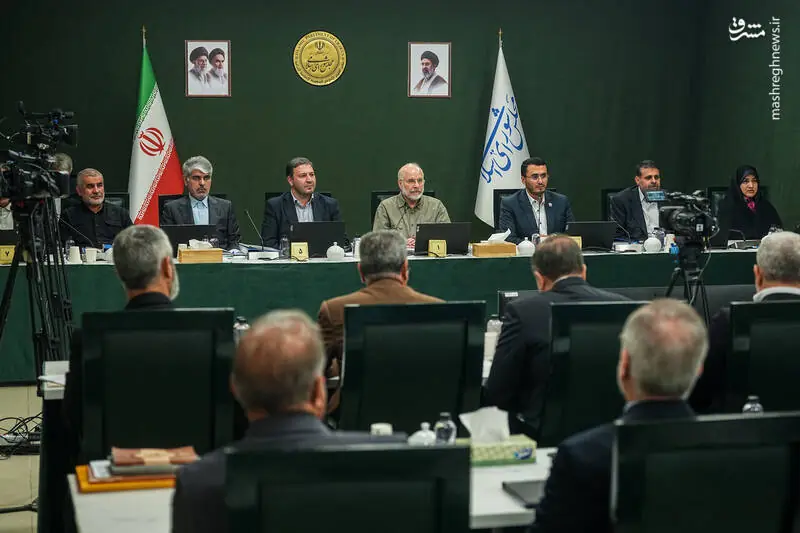  عکس/ نشست علنی مجازی ۲۷ مرداد مجلس به ریاست قالیباف