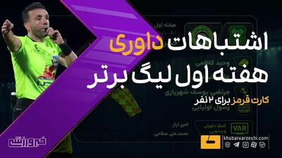 ویدیو| اشتباهات داوری هفته اول لیگ برتر؛ کارت قرمز برای دو نفر! - پارس فوتبال
