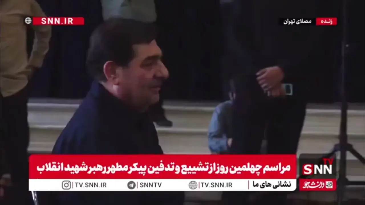 حضور محمد مخبر در مراسم چهلم قائد امت + فیلم