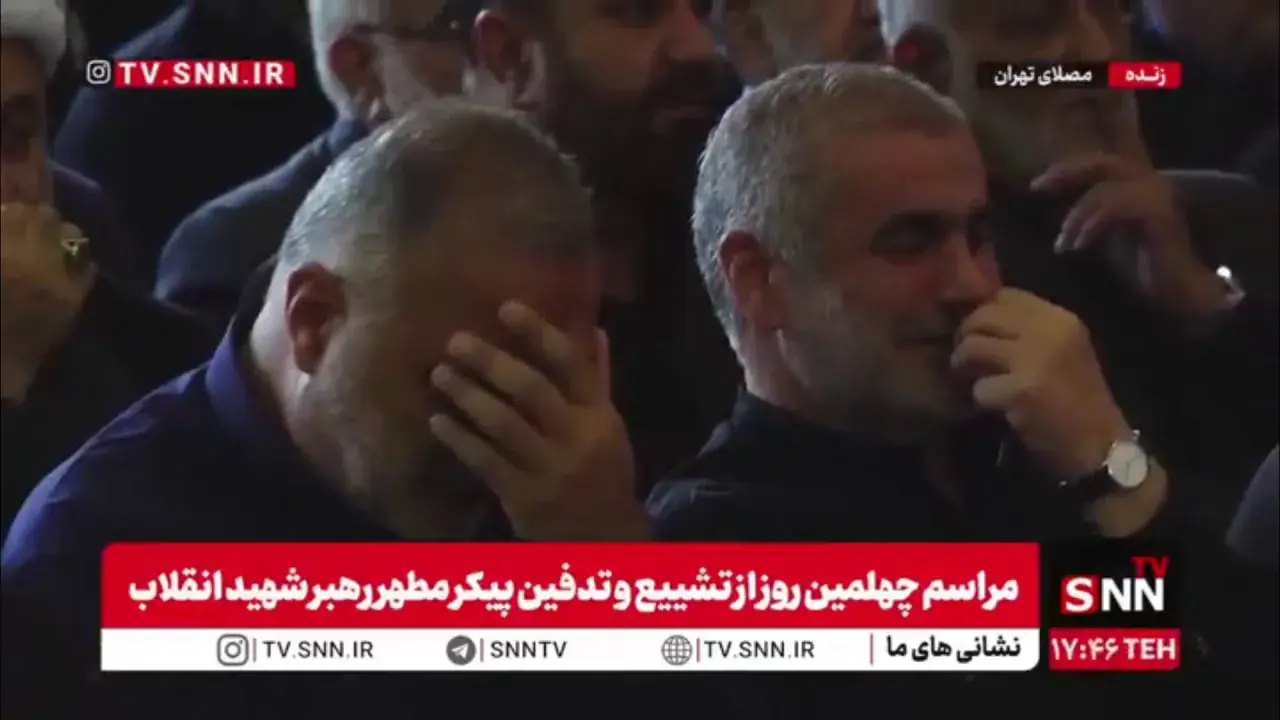 حضور نیکزاد و زاکانی در مراسم چهلم قائد امت + فیلم