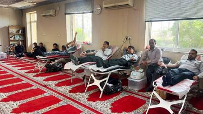 مشارکت گسترده کارکنان نیروگاه بندرعباس در پویش اهدای خون