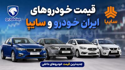  شوک سنگین به بازار خودرو؛ قیمت یک خودرو ۲۶۵ میلیون تومان پرید / جدیدترین قیمت خودروهای داخلی + جدول