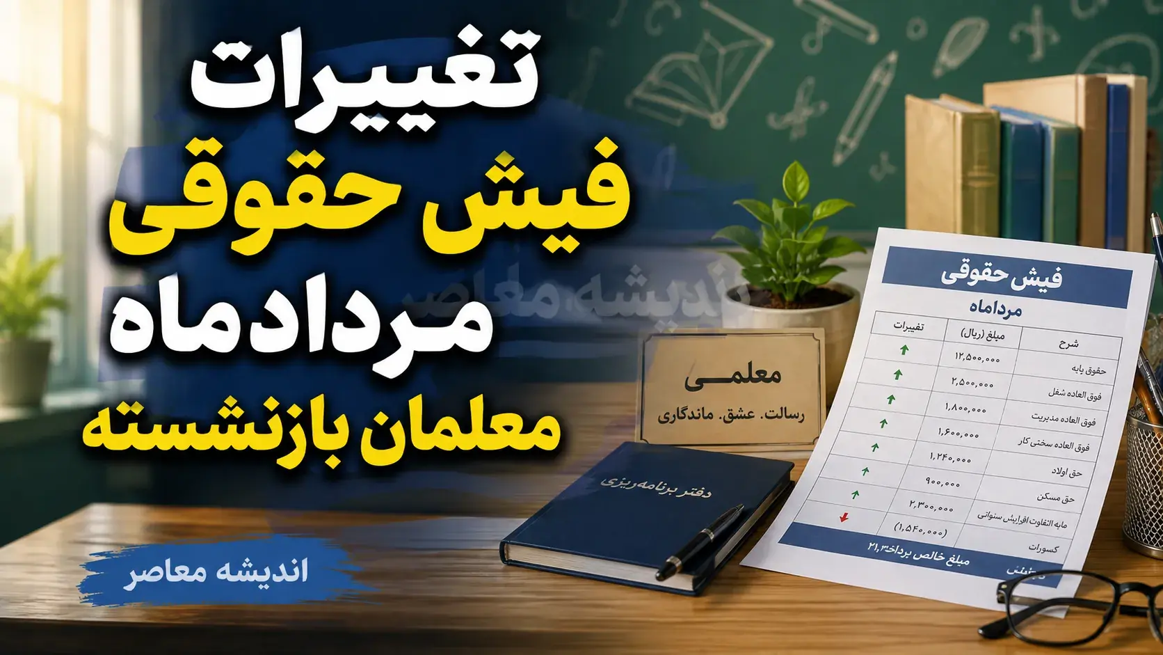 تغییرات فیش حقوقی مردادماه معلمان بازنشسته