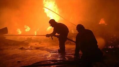 آتش سوزی در نزدیکی فرودگاه امیدیه