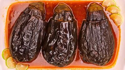 خوشمزه ترین دلمه بادمجان با گوشت و گوجه؛ ساده و خوشمزه