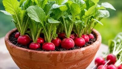 کاشت تربچه در گلدان؛ آموزش ساده و مرحله به مرحله برای داشتن تربچه های تازه در خانه