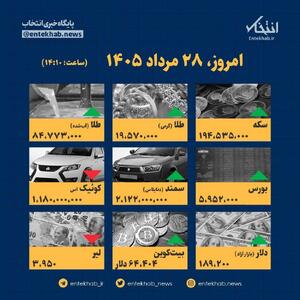 اینفوگرافیک / امروز ۲۸ مرداد قیمتها چقدر است؟