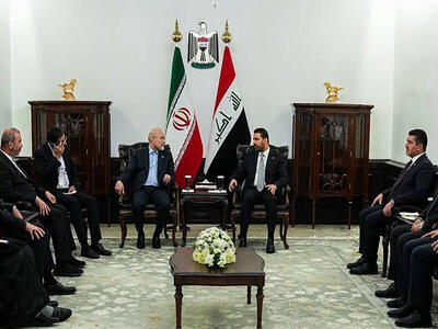 دیدار رئیس مجلس ایران با نخستوزیر عراق در بغداد