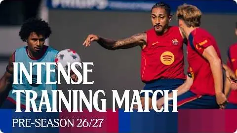 تمرینات بازیکنان بارسلونا زیر نظر هانسی فلیک