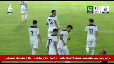 گل اول ملوان به ذوب آهن (رضا مرزبان)