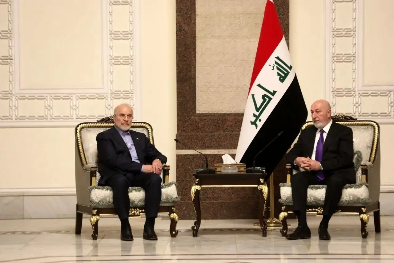 دیدار قالیباف با رئیسجمهور عراق در بغداد